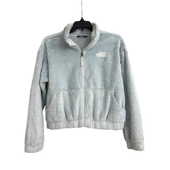 Thee North Face Blue Zip Up Fleece Jacket Size Youth Girl's 14/16 - Picture 1 of 4